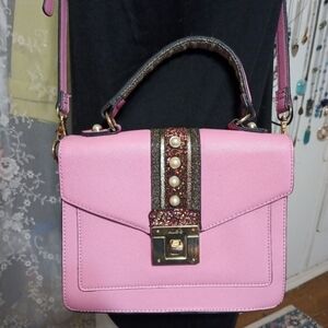 Aldo Pink Embellished Shoulder Bag